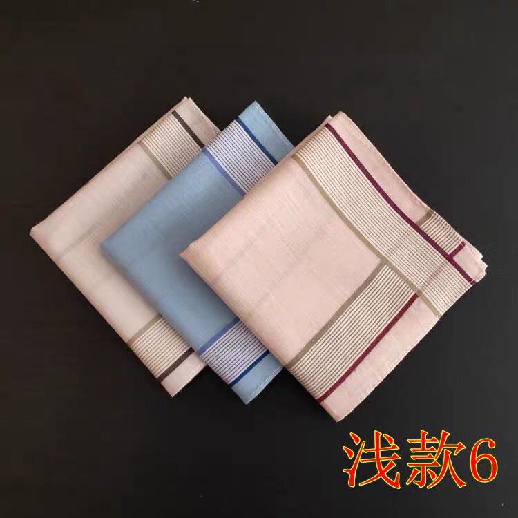 Middle aged and old aged men's handkerchief pure cotton Middle aged and old aged handkerchief nostalgic ladies' children's soft thin handkerchief pure cotton square towel thumbnail