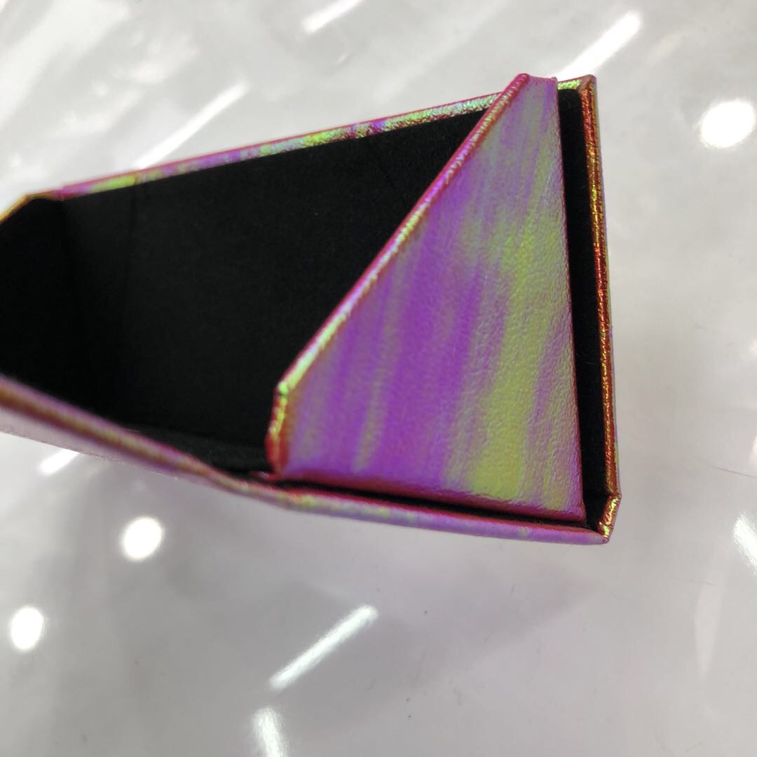 眼镜盒男女近视眼镜盒个性三角防压墨镜盒细节图