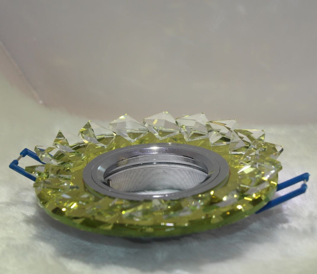 Crystal downlights, spotlights, recessed living room ceiling hole lights, ultra-thin led ceiling lights, household bucket lights, hole lights