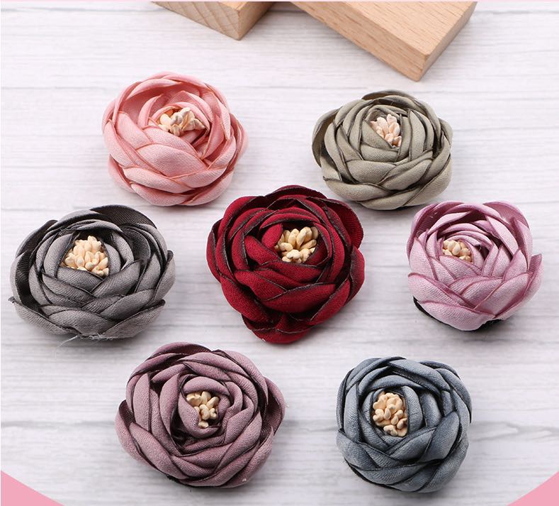 Korean cotton bud headwear and clothing are paired with craft decorative accessories