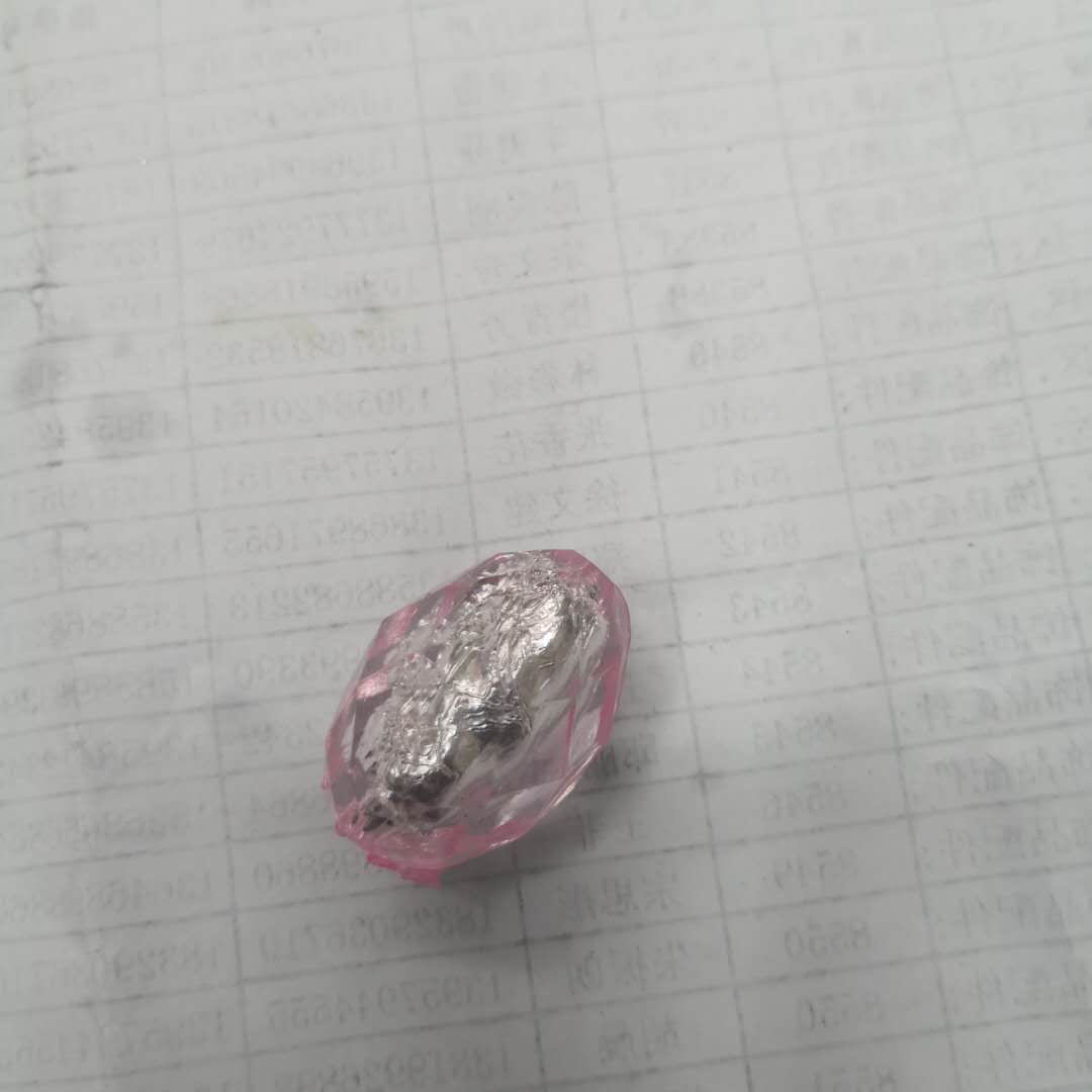 饰品配件厂家直销亚克力透明珠镀彩椭圆枣核米珠橄榄球散珠产品图