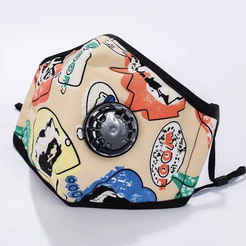 New Cool Graffiti Full Cover Mouth Earmuffs Male Warm Dust Breathable Open Hole Two Together With One Earmuffs Source Wholesale
