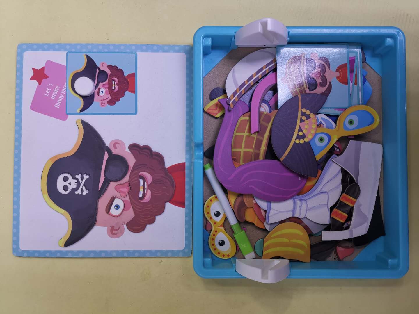 Children's magnetic jigsaw puzzle educational toys for boys, girls, babies aged 3 to 4 to 6, developing intelligence and brainpower, magnetic jigsaw puzzle fun pirates Specification image