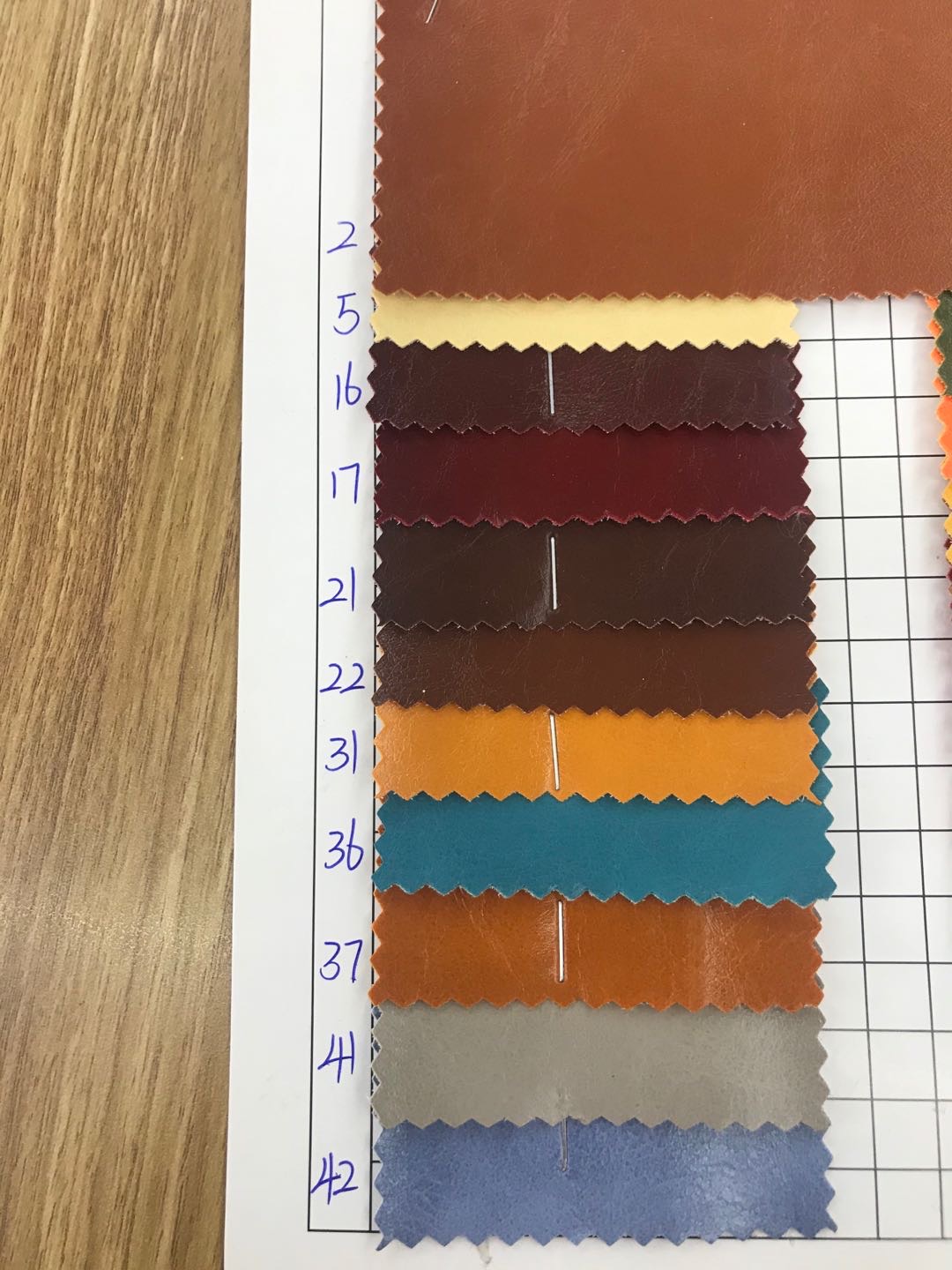 厂家直销热销新款PVC油皮现货高中低档箱包沙发鞋材面料产品图