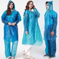 一次性雨衣雨裤分体加厚成人徒步透明儿童便携式防护雨披