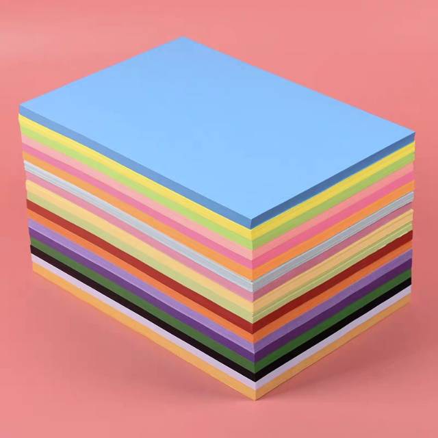 A4彩色手工纸厚卡纸彩纸复印纸折纸打印纸手工纸80克折纸材料