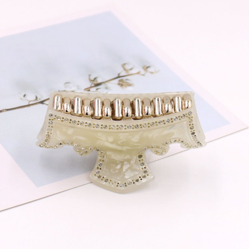 Crown Rhinestone Acetate Set Hair Clip Korean Vertical Clip Grab Clip Headwear details Picture