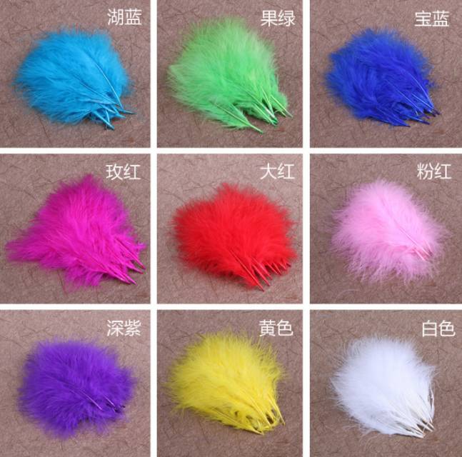 厂家直销波波球羽毛派对生日气球装饰羽毛尖尾绒 100根一包羽毛,3元一包产品图