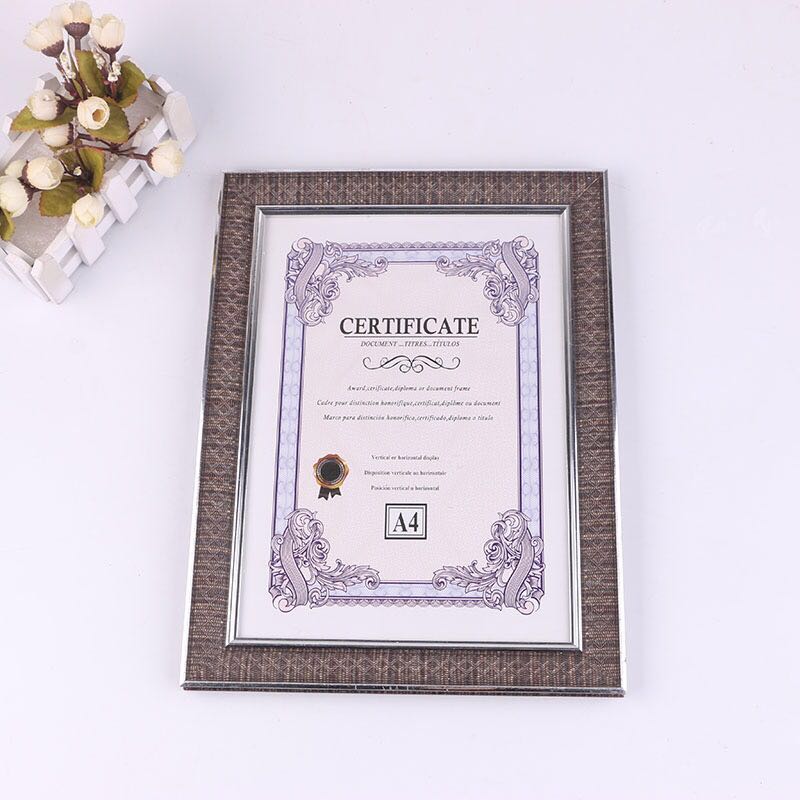 Business license frame original photo frame wall-mounted a4 certificate frame a3 protective case copy industrial and commercial frame solid wood certificate frame details Picture