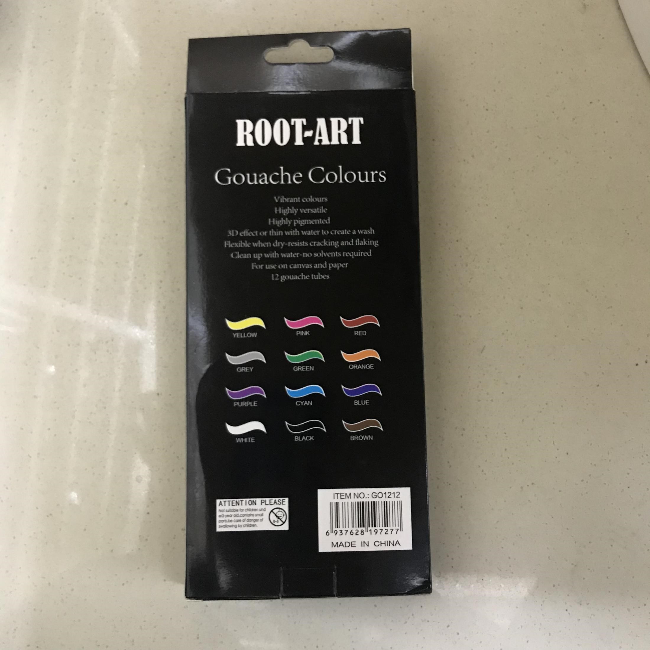 Rote Art Supplies Student Stationery Office Culture Art Calligraphy Drawing Supplies Art Pigment G01212 Gouache 12 Color 12Ml Paint Box Children Students Diy Hand-Painted Graffiti details Picture