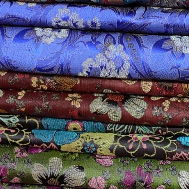 Floral Low Brocade Fabric in Use - Upholstered Chair