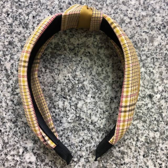 韩国新款简约布艺条纹大蝴蝶结宽边发箍发窟头箍韩版可爱