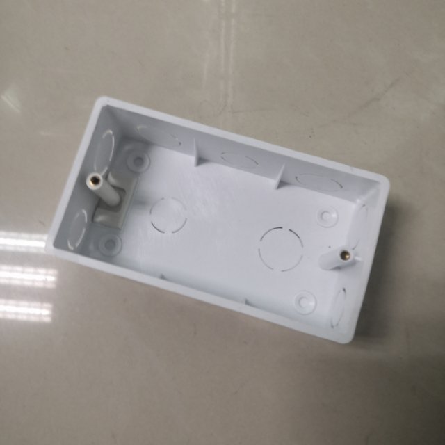 46型明盒底盒开关插座面板墙壁布线盒下线盒阻燃接线盒明装底盒图