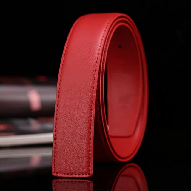 平滑扣皮带男真皮不带头3.4cm无头纯牛皮打孔女士针扣腰带光身3.8细节图