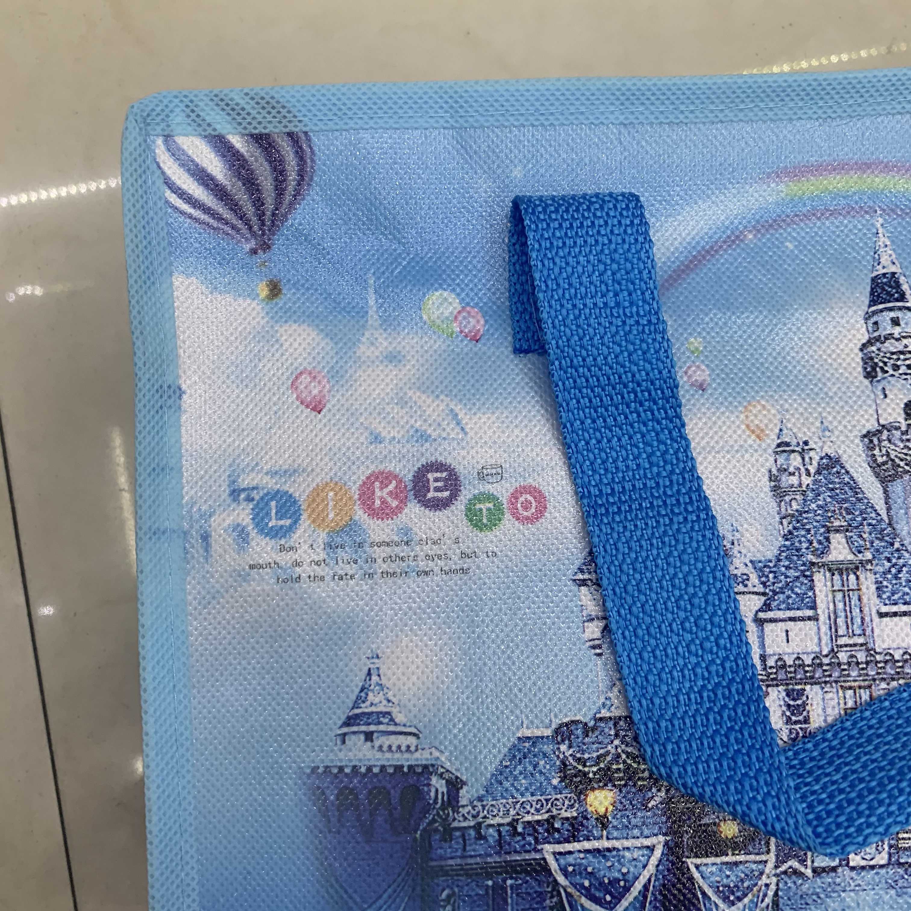 No Canvas Bag Large Capacity Foldable Book Carrying Bag Carrying Bag Portable Storage Bag Non-Woven Bag Korean Student details Picture