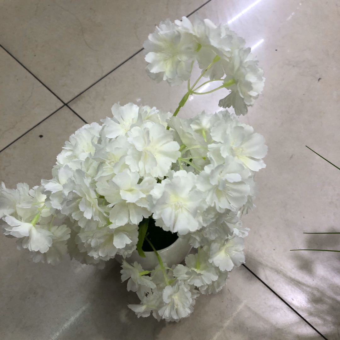 Factory Direct Sales Simulation Cherry Blossom Potted Garden Small Fresh Decorative Home Photography details Picture