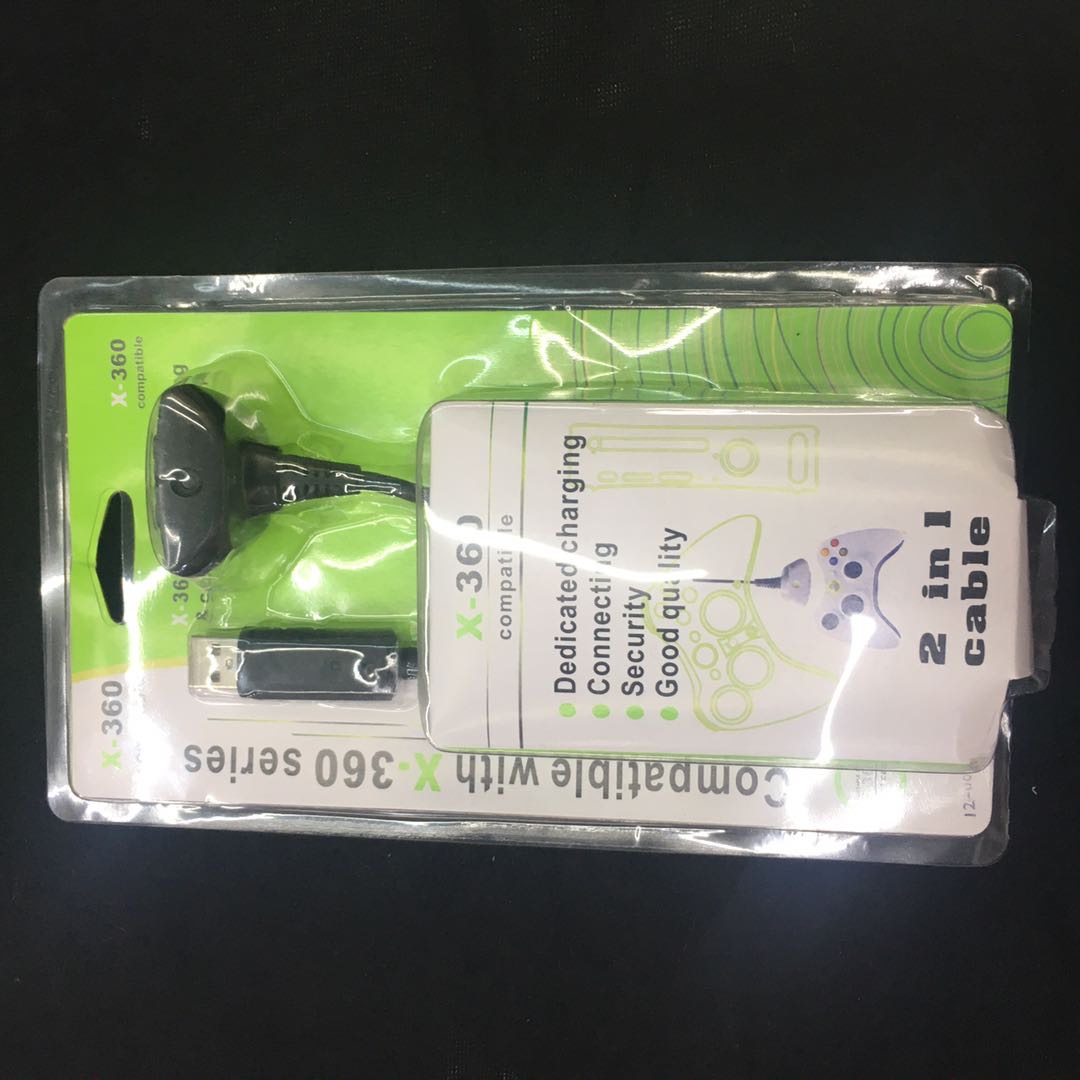 360 wireless gamepad console connection Cable 360 gamepad to wired gamepad USB charging cable thumbnail
