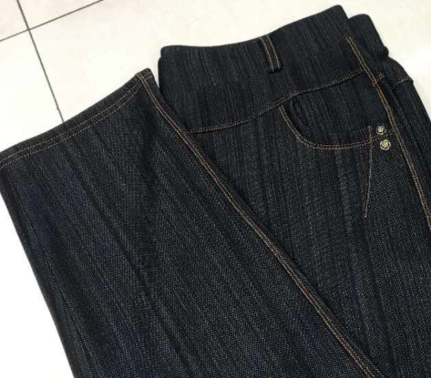 Women Wear Elastic Pants Over Casual And Comfortable Denim Leggings Specification drawing
