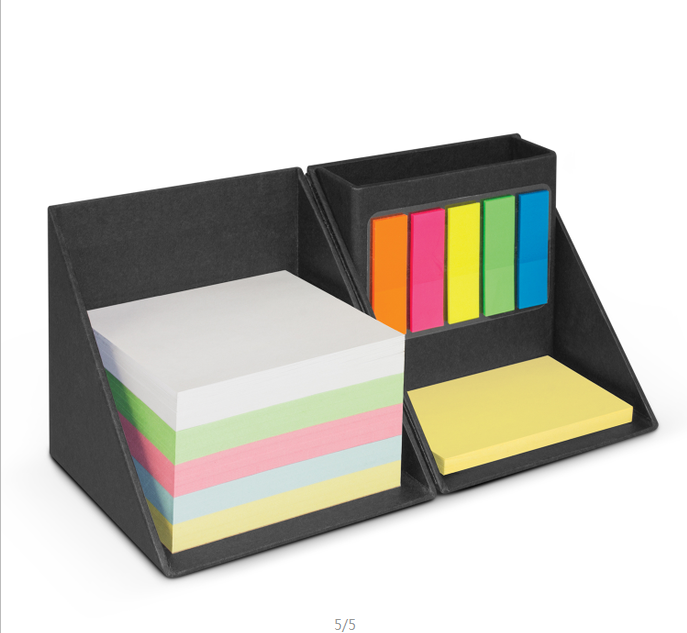 Creative multifunctional kraft paper post-it note box with pen holder details Picture