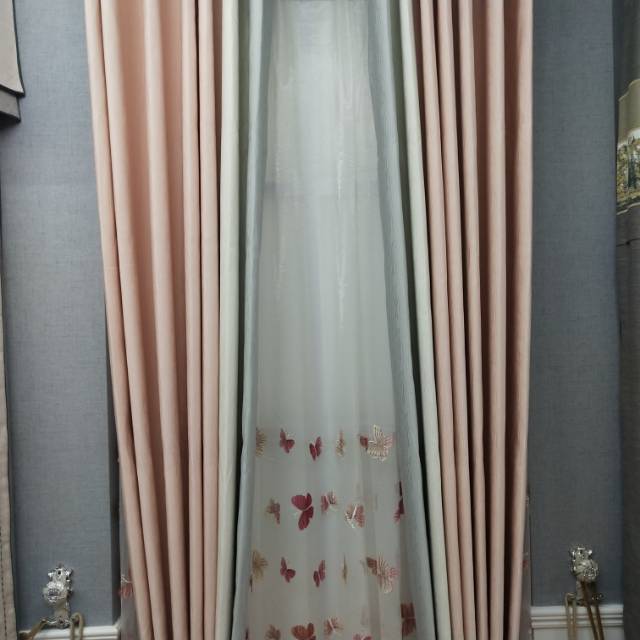 Hemp Plain Splicing Is Suitable For Living Room Bedroom Fashion Curtain