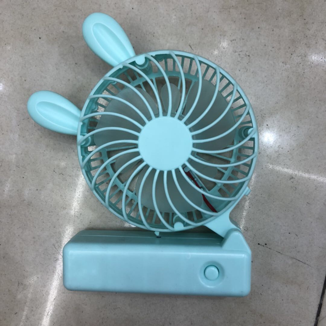 小风扇折叠小兔耳朵便携式学生宿舍静音办公室桌上随身小型抖音同款手持us充电