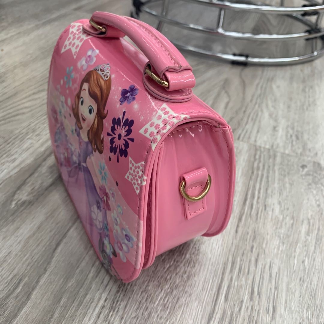 儿童粉色手提包斜挎包小包包少女心细节图
