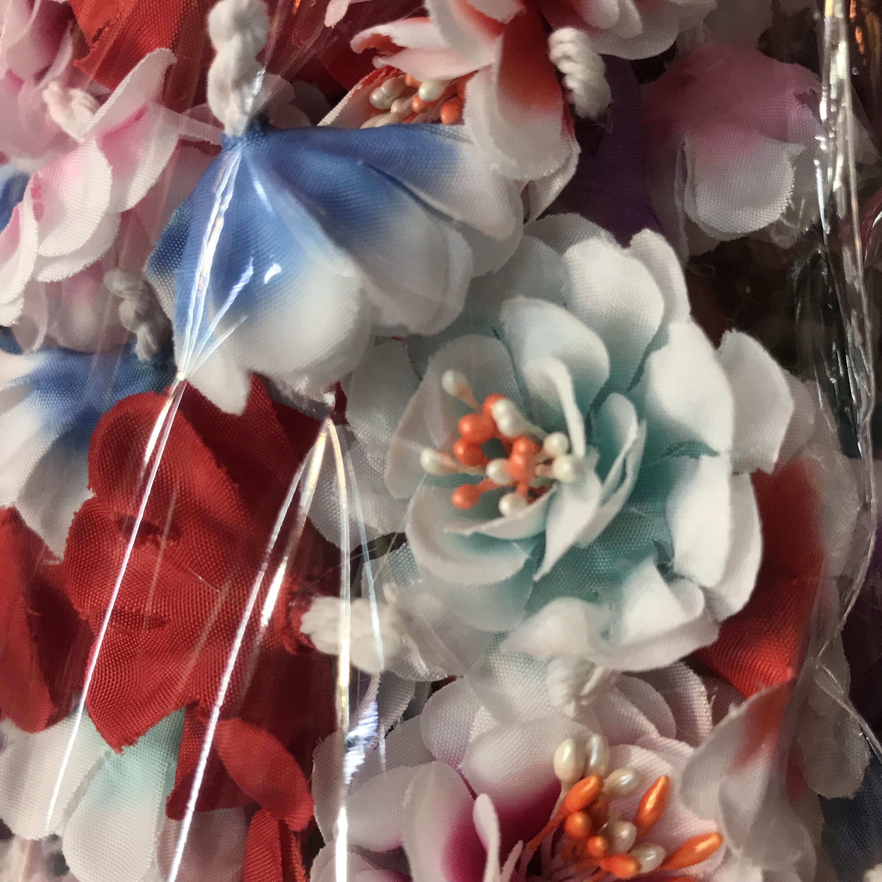 New creative artificial flower bouquets, diy camellia flower heads, flower garlands, mini decorative small flowers, 6cm Specification image