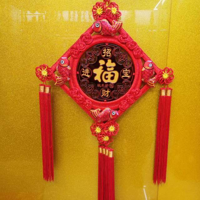 37# Chinese Knot Tassels made of peach wood