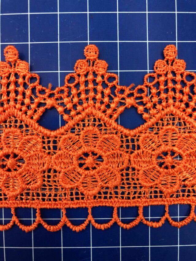 New golden surat lace Guangdong cotton thread embroidery water-soluble clothing accessories details Picture