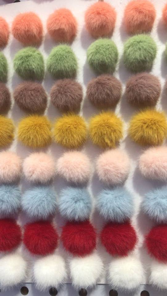 兔毛混装diy儿童创意手工材料彩色装饰毛球