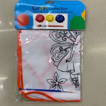 美术画画儿童围裙画画衣家用厨房女童幼儿园绘画防水小孩带袖罩衣
