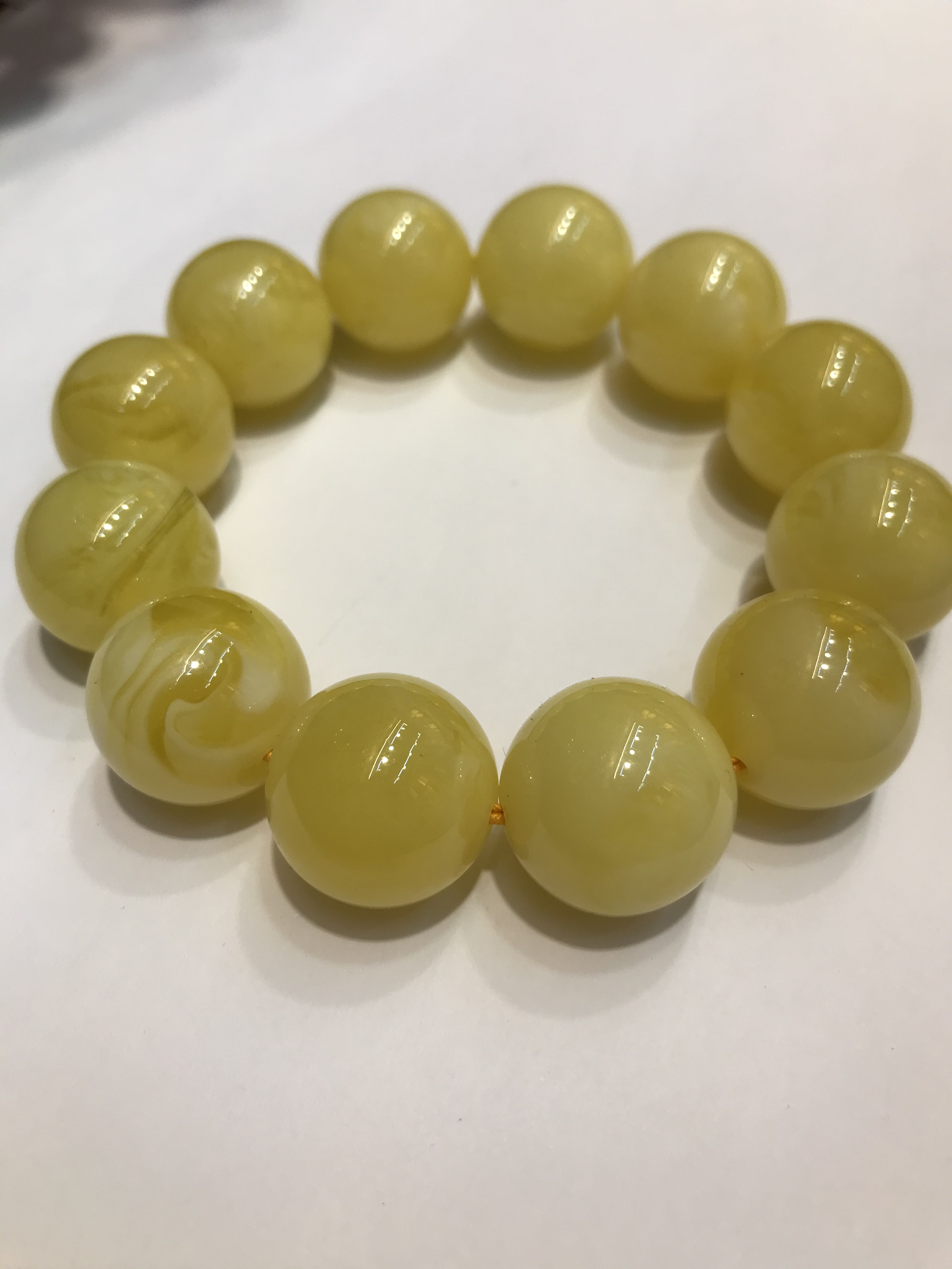 手链仿蜜蜡算盘珠手链仿琥珀平安扣手链饰品仿蜜蜡手链手串