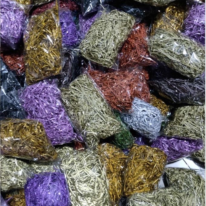 自产自销优质金葱纸丝礼品盒填充物