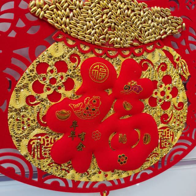 新年挂件无纺布红符流苏产品图