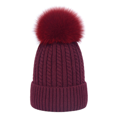 Hat Women's Autumn And Winter Korean Version Of Knitted And Fleece Warm Hat Thickened Hairball Hat All Match Women's Woolen Hat