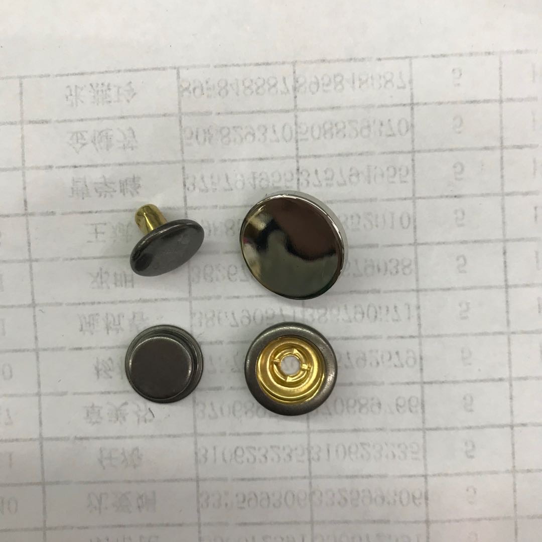 Garment Accessories Metal Button Rivet Bump Nail Female Cap Nail Combination Specification drawing