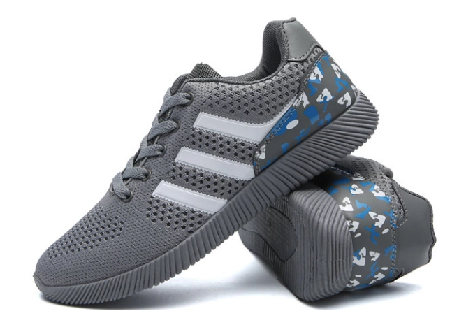 Small White 3M Reflective Shoes - Side View