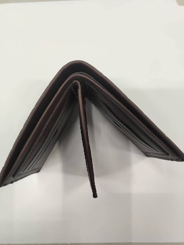 Lotus leaf wallet leather wallet for men details Picture