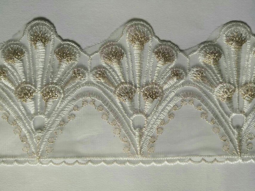 Embroidered lace clothing accessories, nylon lace home accessories, lace style details Picture