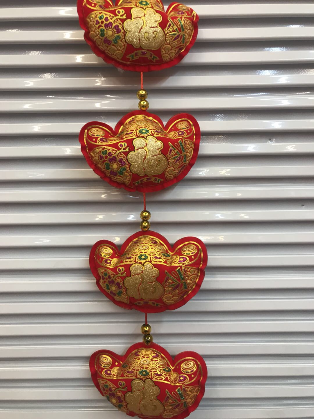 2021 Ingot Printed Five-Head Hanging String Home Festive Items Festive Wedding Items Housewarming Flannelette details Picture