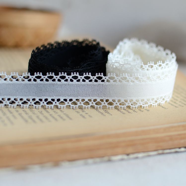 Baby Lace Accessories 2 In color smooth polyester double lace lace baby accessories