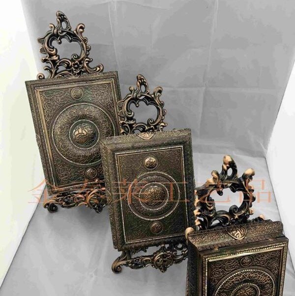 古铜色复古风古兰经盒子家居装饰工艺品