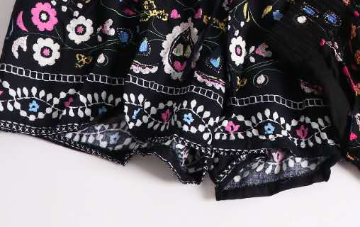 高腰宽松防走光阔腿裤雪纺短裤沙滩裤小清新细节图