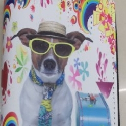 A white wallet with a puppy pattern Specification image