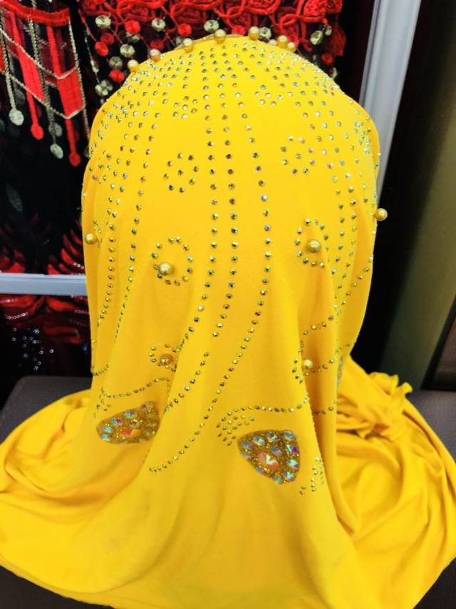 Women's New Hot Diamond Scarf Muslim Beaded Scarf Shawl Long Scarf details Picture