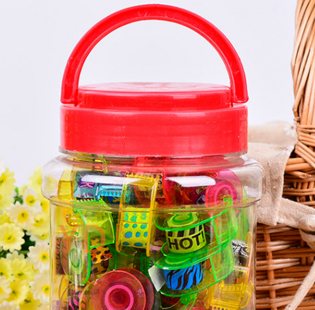 Cute cartoon decorative tape mixed with color mini drum machine diary seal decoration lovely thumbnail