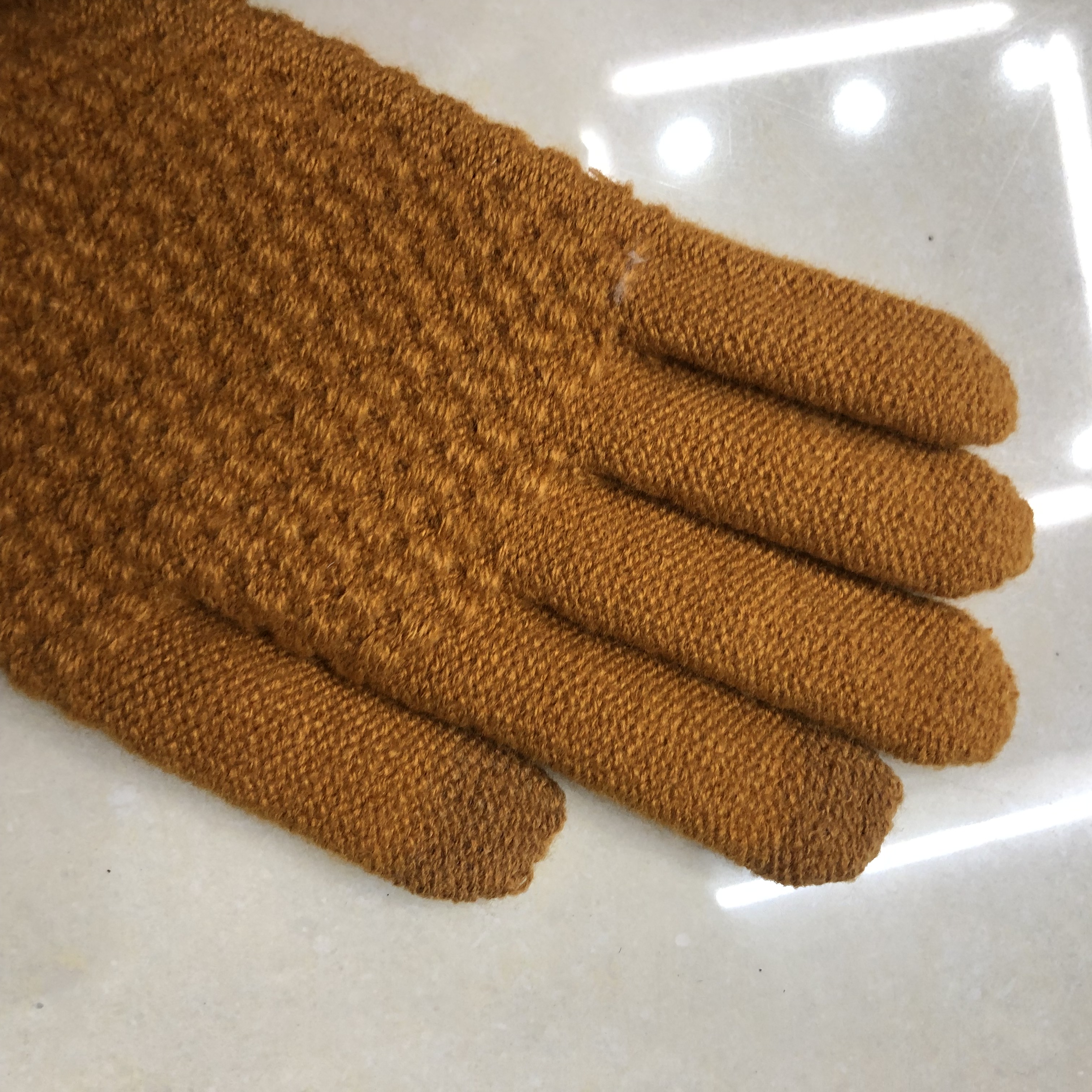 Cashmere Women's Warm Touch Screen Gloves Autumn/Winter Knitted Wool Thickened Student Gloves Specification drawing