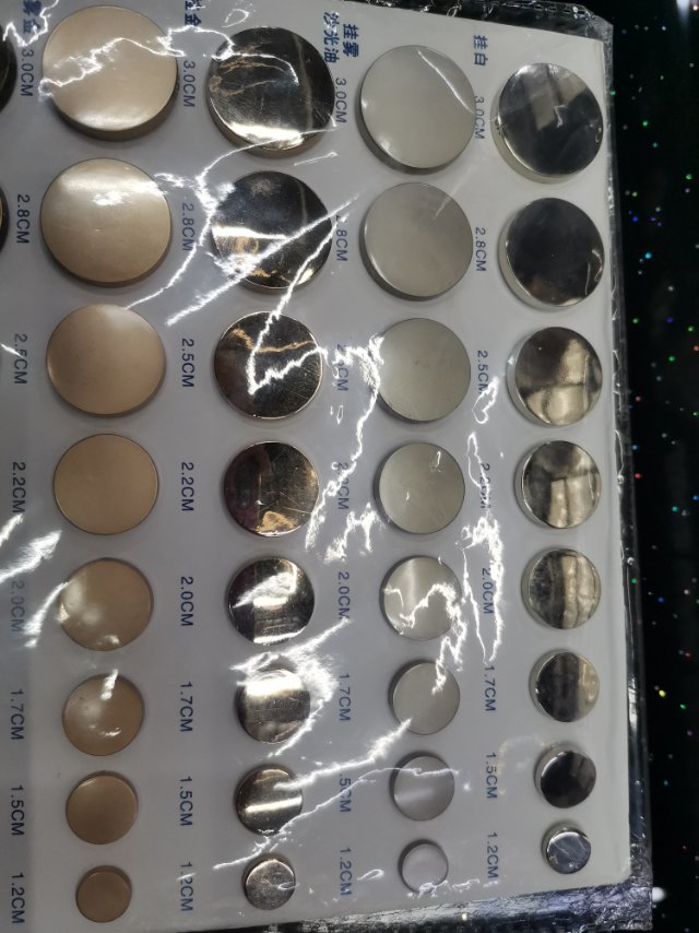 Trendy retro alloy round large buttons in multiple specifications details Picture