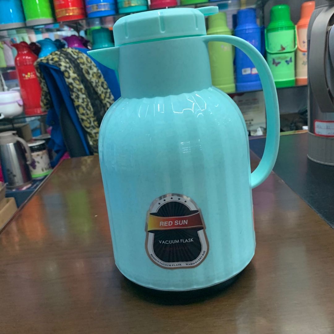 1L，淡蓝色家用保温瓶中容量