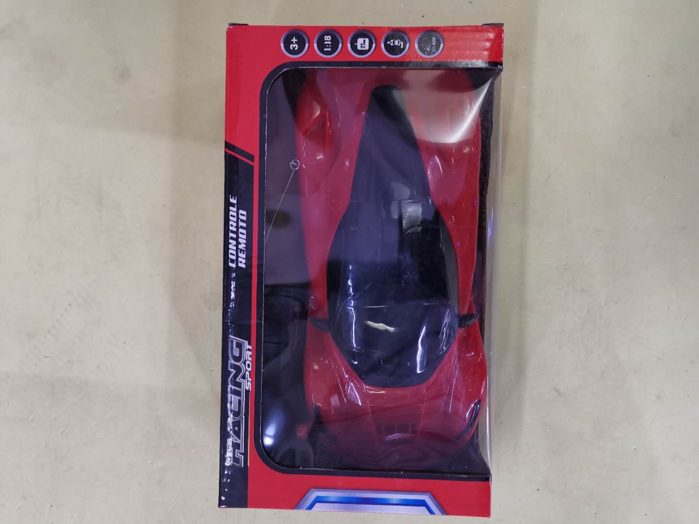 Children's remote control car, electric remote control car, toy car, children's toy model, red sports car